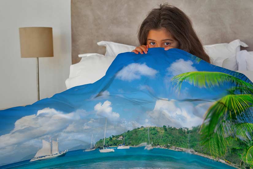 Snuggle up to a warm memory with a personalized fleece blanket