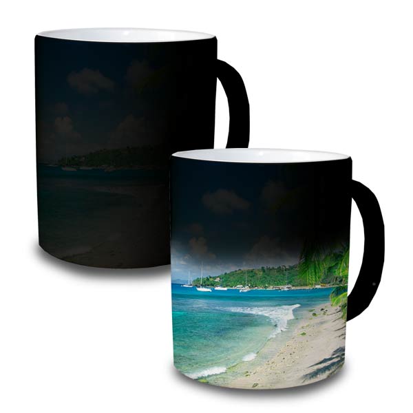 Glossy Black Color Changing Mug, just add hot water