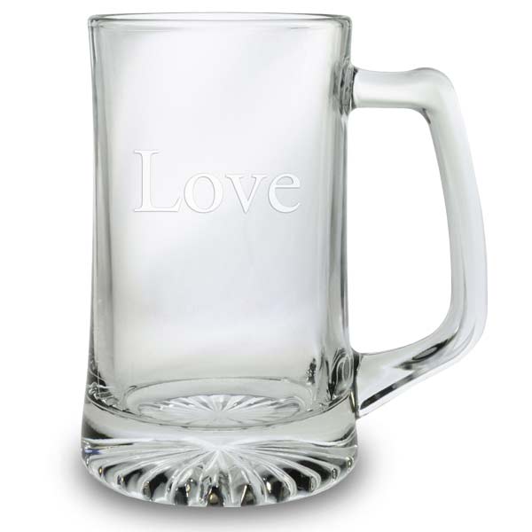 Large glass steined engraved with your name or text