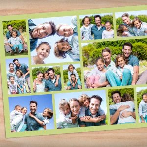 Design your own collage poster print and decorate your home with your favorite memories and color.