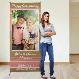 Design a banner for an upcoming party or advertisement using your own photos and text.