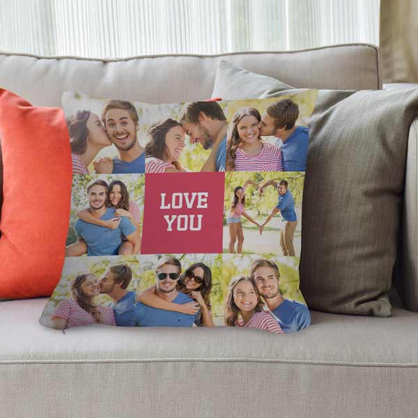 Create your own decor pillow using photos and text, perfect for any room of your home