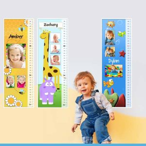Design a growth chart for your little one using their photos and name for a personalized look.