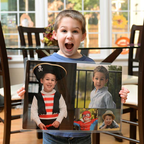 Use your own laminated photo placemats perfect for your dining décor.