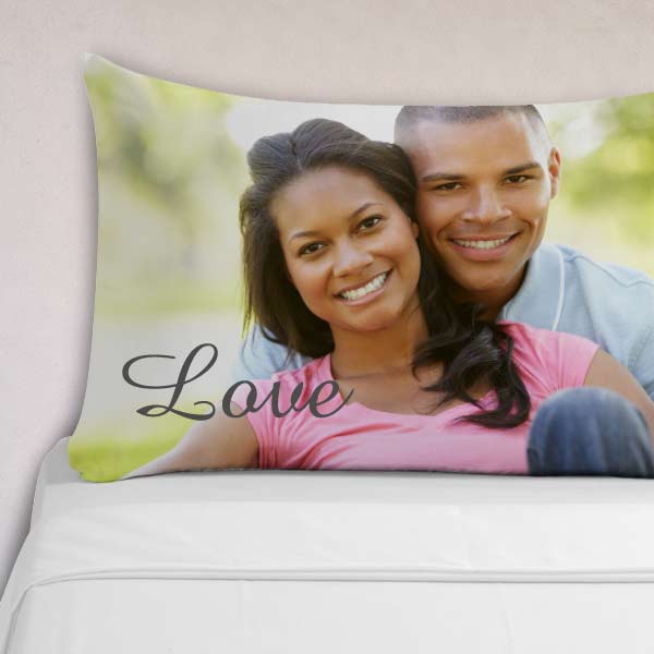 Add color to your bed with a custom photo pillow case