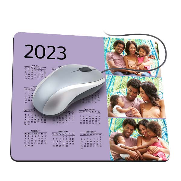 Add your photo and create a custom 2023 calendar mouse pad for your desk