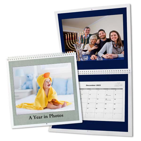 Create a custom picture calendar using your own photos and custom dates