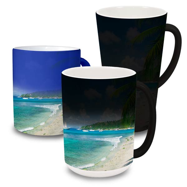 Add your own photos and create a color changing magic mug