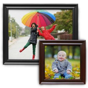 Add flair to your canvas print with traditional style wood frames from MyPix2
