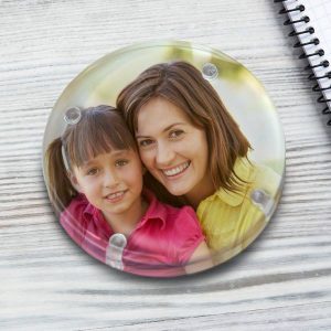 Create a personalized photo paperweight for your desk