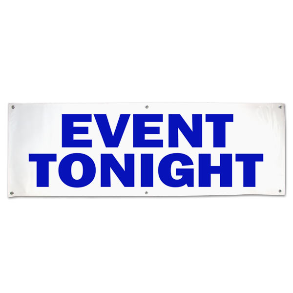 Make sure your guests can find the venue with an a large banner announcing your even size 6x2