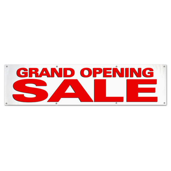 Grand Opening Sale banner for your small business, Large Red Sale Text size 8x2