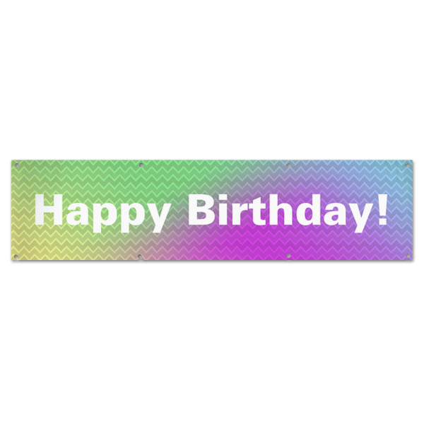 Plan for your Birthday Party with a bright and colorful fun Birthday Banner with Grommets size 8x2