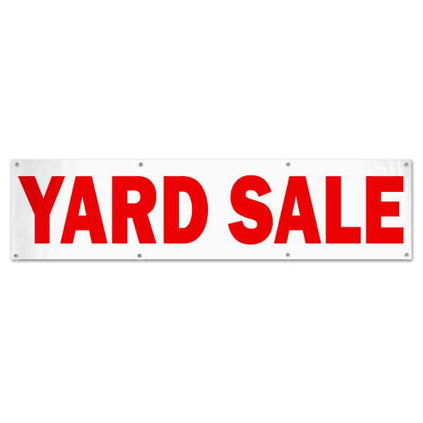 2x4 GARAGE SALE Banner Sign Red White & Blue NEW Discount Size & Price