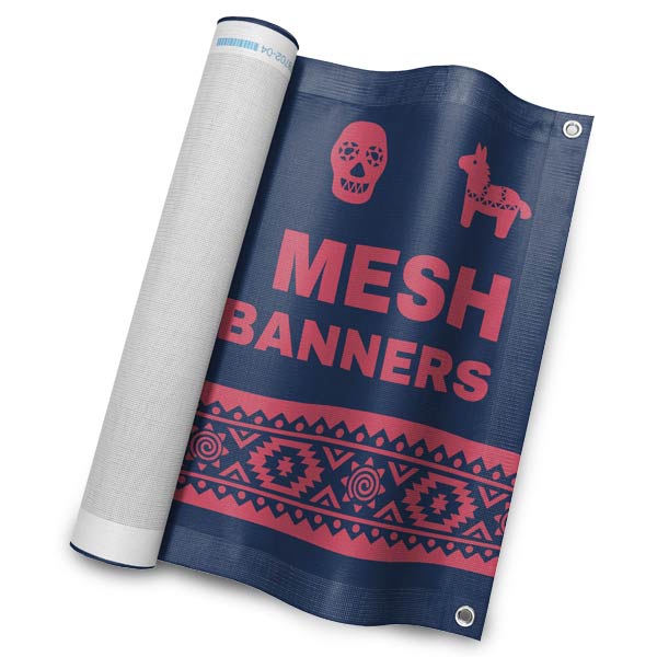 Mesh banners are perfect for outdoor use and allow airflow though the material