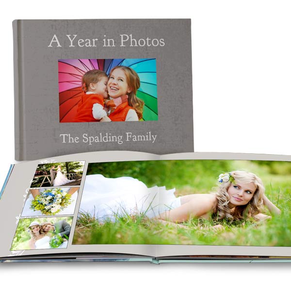 Full spread lay flat photo book with photos spanning across 2 pages makes the perfect gift