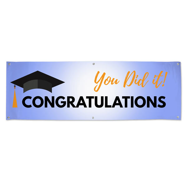 Decorate for your Graduation Party with a Congratulations Banner