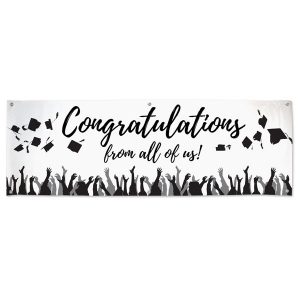 Order a Graduation banner that guests can sign with a Signature Banner