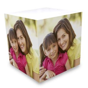 Keep your favorite memory alive with a photo cube of sticky notes for your desk, a great and useful gift