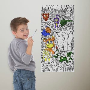 Now your kids can draw on the walls with fun coloring wallpaper