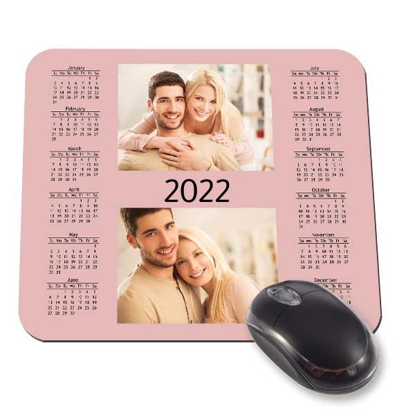 Create a beautiful and useful mouse pad with calendar 2022 for your desk.
