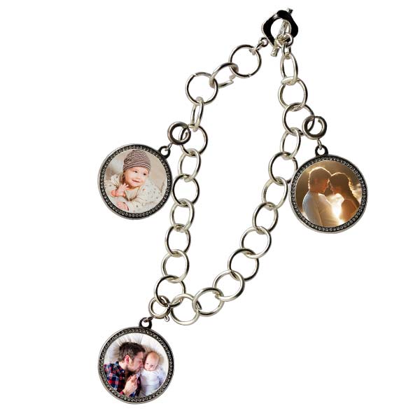 Turn your pictures into charms and create a photo charm bracelet full of memories