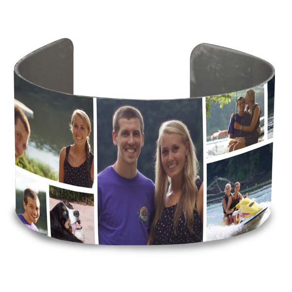 Accessorize with pictures and this cuff bracelet featuring your photo memories