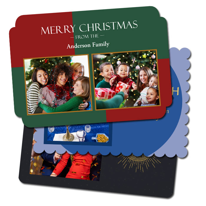 Double sided 5x7 greeting cards with cut edges and trim