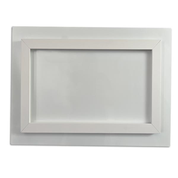 Professional matte aluminum includes easy to hang floating back hardware