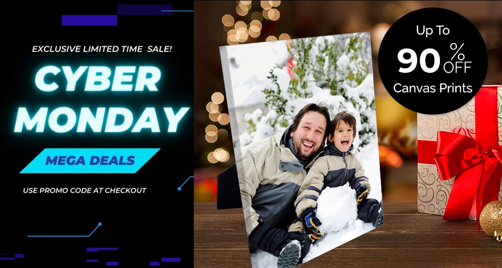 Save on Cyber Monday offers, up to 90% off photos to canvas