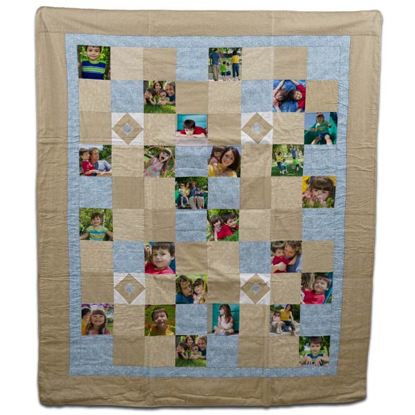 Create a large photo quilt with photos of your family and friends